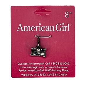 American Girl Felicity Charm Travel Trunk Silver Pendant Trinket Box New Vtg